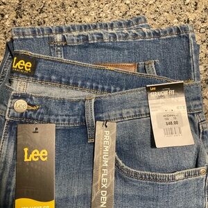 Lee Premium Flex Straight Fit Jeans Men’s 42x32 Straight Leg Stretch Denim NWT